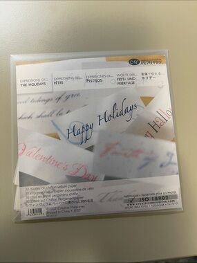 CREATIVE MEMORIES Expressions of…. The Holidays vellum quote pack